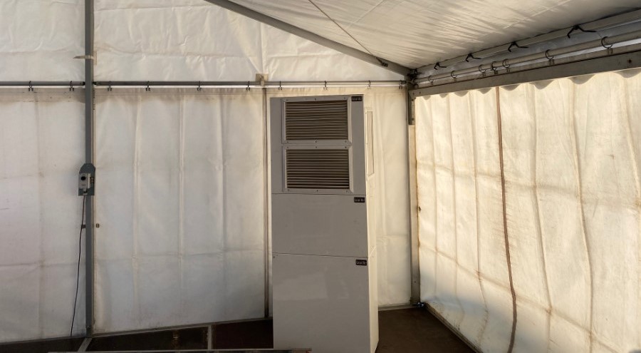 Die mobile - flexible - zusammenschiebbare Zelthalle in jeder Größe.